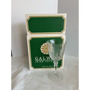 Galway Ireland Cut Crystal Longford White Wine Glasses See Of 4 In Box